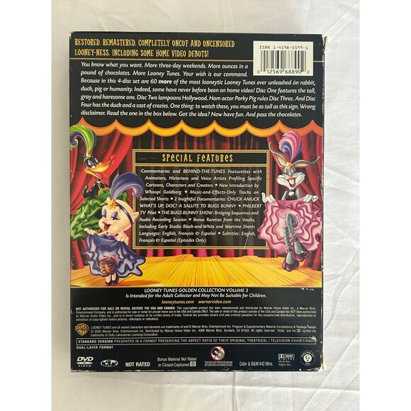 VINTAGE Looney Tunes Golden Coll Vol. Three 4-Disc DVD Set Collectors Edition - Picture 11 of 11